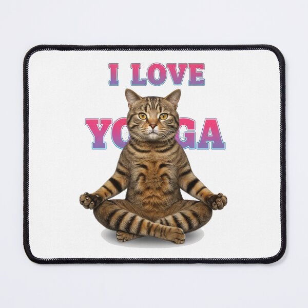 Item preview, Funny Cat Yoga Pose - Whimsical I Love Yoga Design designed and sold by latelierdechris.