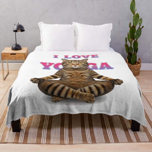 Item preview, Funny Cat Yoga Pose - Whimsical I Love Yoga Design designed and sold by latelierdechris.