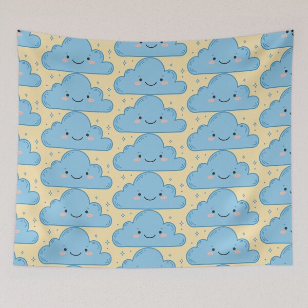 Item preview, Dreamy Smiles and Sparkly Skies:  Soft and Comfy Kids' T-Shirt with Happy Cloud and Twinkling Stars Design designed and sold by Space Hyenas.