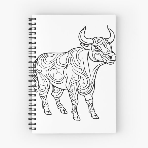 Item preview, Bull #5 Coloring Page Pattern  designed and sold by DavidColoring.