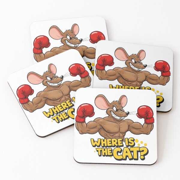 Item preview, Muscular Boxing Mouse - Funny Cartoon Design designed and sold by latelierdechris.