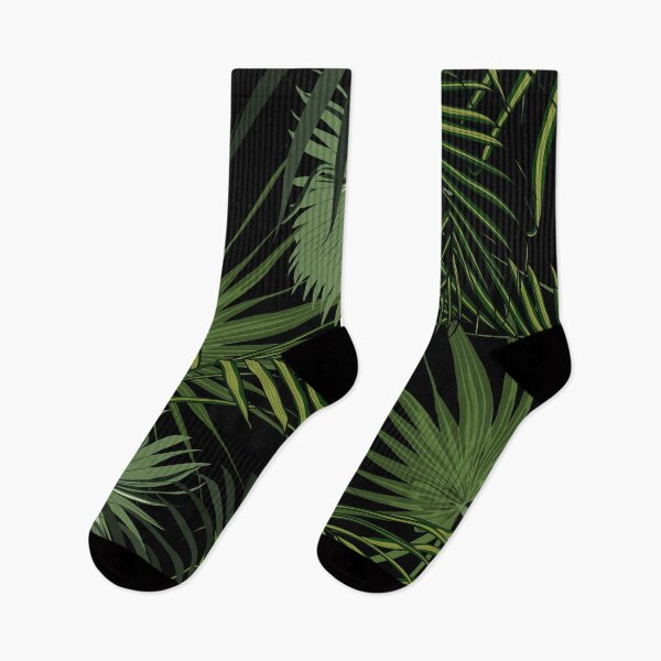 Item preview, Nature seamless pattern. Hand drawn tropical summer background: green line palm tree leaves. designed and sold by MatyKotiv.