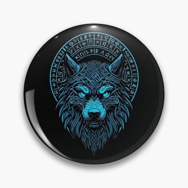 Item preview, Wolf Mask Odin Runes Norse Compass Viking  designed and sold by Blok45.