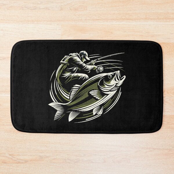 Item preview, Fishing Angler Perch Giant Fish Olive Green Gift designed and sold by Pineapple-Tree.