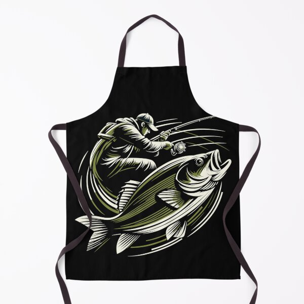 Item preview, Fishing Angler Perch Giant Fish Olive Green Gift designed and sold by Pineapple-Tree.
