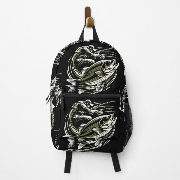 Item preview, Fishing Angler Perch Giant Fish Olive Green Gift designed and sold by Pineapple-Tree.