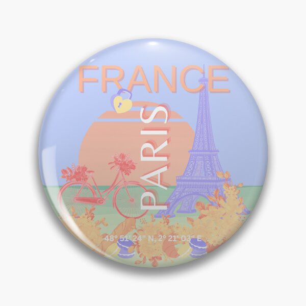 Item preview, Paris, France, Travel Art, Preppy, Pastel, Blue designed and sold by Magic Love Art Print.