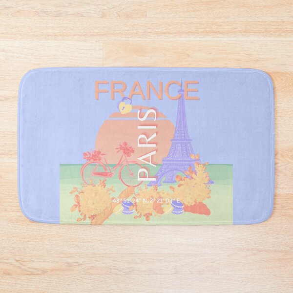 Item preview, Paris, France, Travel Art, Preppy, Pastel, Blue designed and sold by Magic Love Art Print.