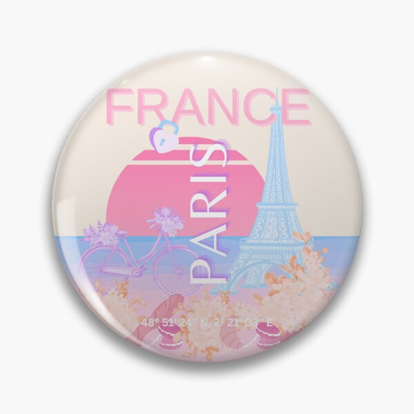 Item preview, Paris, France, Travel Art, Preppy, Pastel designed and sold by Magic Love Art Print.