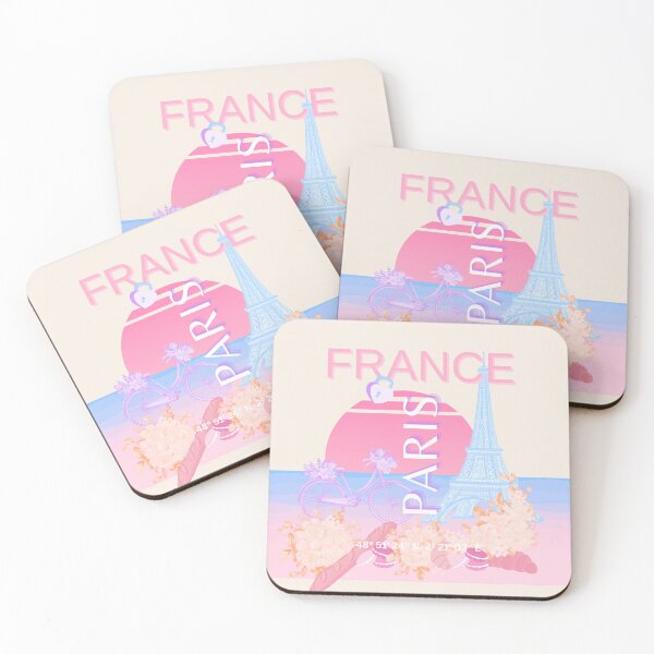 Item preview, Paris, France, Travel Art, Preppy, Pastel designed and sold by Magic Love Art Print.