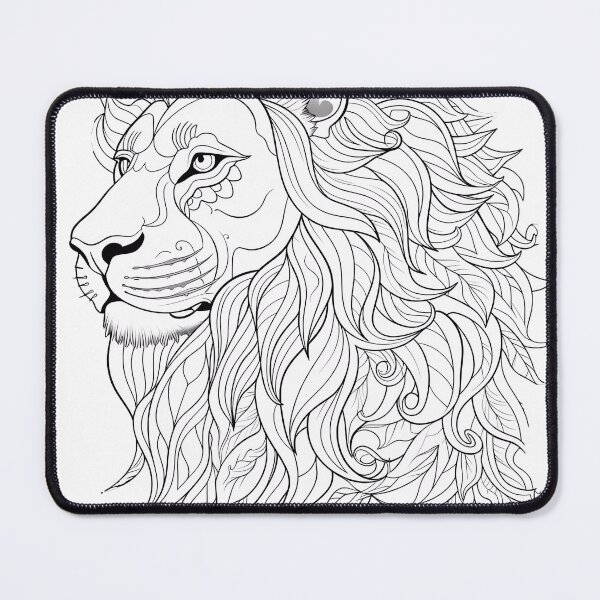 Item preview, Lion #2 Coloring Page Pattern  designed and sold by DavidColoring.