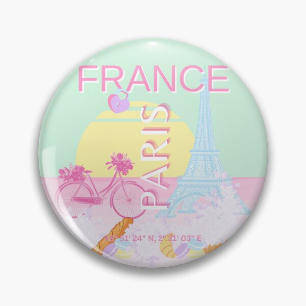 Item preview, Paris, France, Travel Art, Preppy, Pastel, Green designed and sold by Magic Love Art Print.