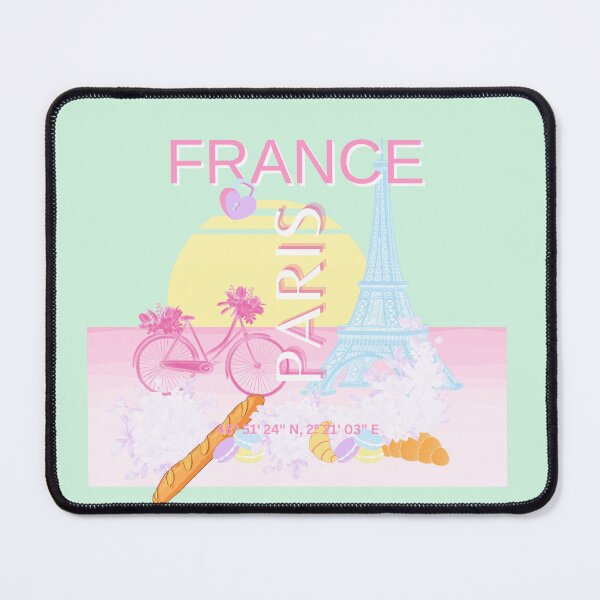 Item preview, Paris, France, Travel Art, Preppy, Pastel, Green designed and sold by Magic Love Art Print.