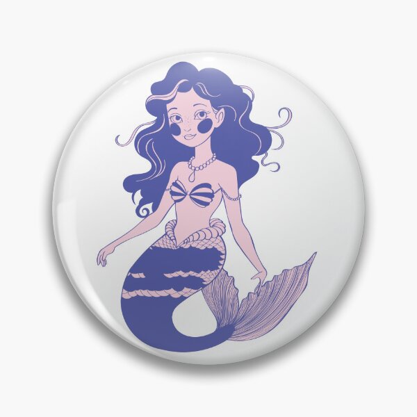 Item preview, Beautiful mermaid line illustration. Coloring sheet. Pink blue. designed and sold by MatyKotiv.