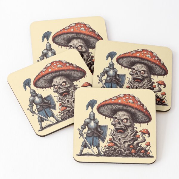 Item preview, Dark Fantasy Knight vs Evil Mushroom – Medieval Horror Art designed and sold by Design by Anthony .