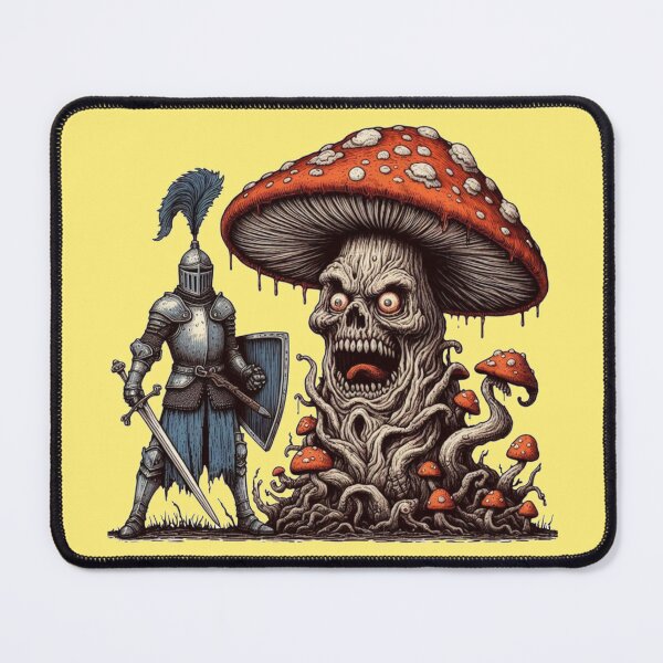 Item preview, Dark Fantasy Knight vs Evil Mushroom – Medieval Horror Art designed and sold by Design by Anthony .