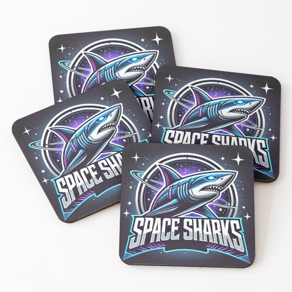 Item preview, Space Sharks logo concept designed and sold by Marchezin Digital.