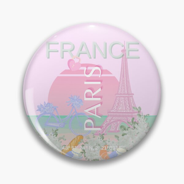 Item preview, Paris, France, Travel Art, Preppy, Pastel, Pink designed and sold by Magic Love Art Print.