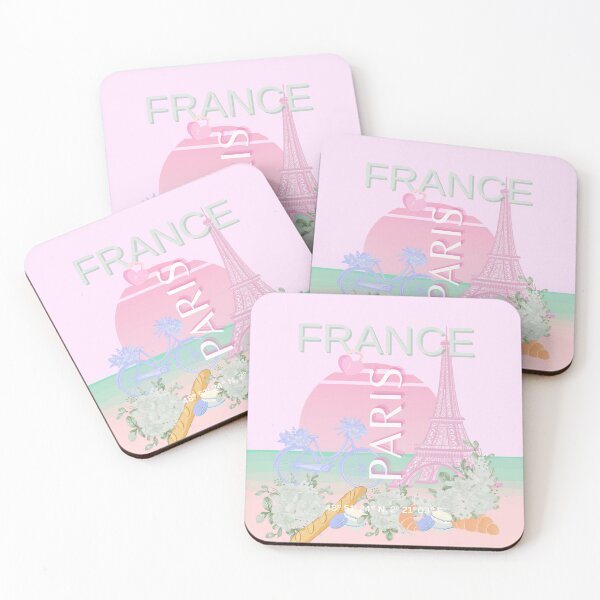 Item preview, Paris, France, Travel Art, Preppy, Pastel, Pink designed and sold by Magic Love Art Print.