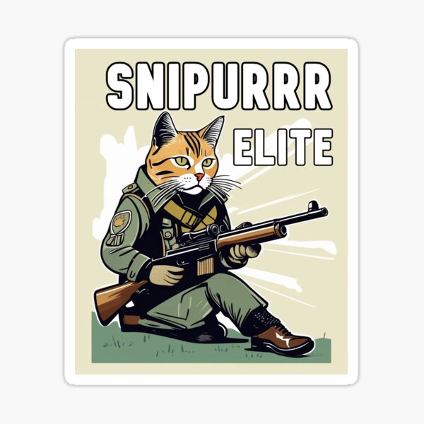 Vista previa del artículo con la obra «Snipurrr Élite», diseñado y vendido por PetiteNico.