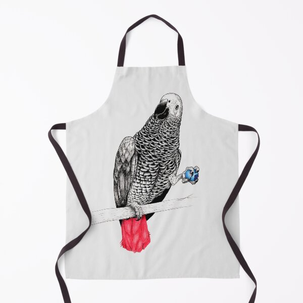 Item preview, African Grey Parrot eating blueberry designed and sold by Rômulo Queiroz.