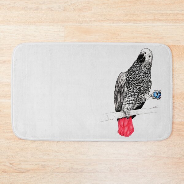Item preview, African Grey Parrot eating blueberry designed and sold by Rômulo Queiroz.