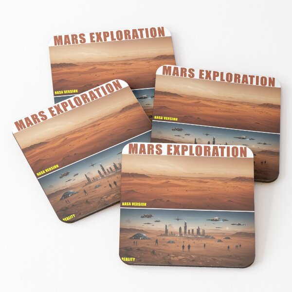 Item preview, Mars Exploration - NASA vs Reality Funny Sci-Fi Design designed and sold by latelierdechris.