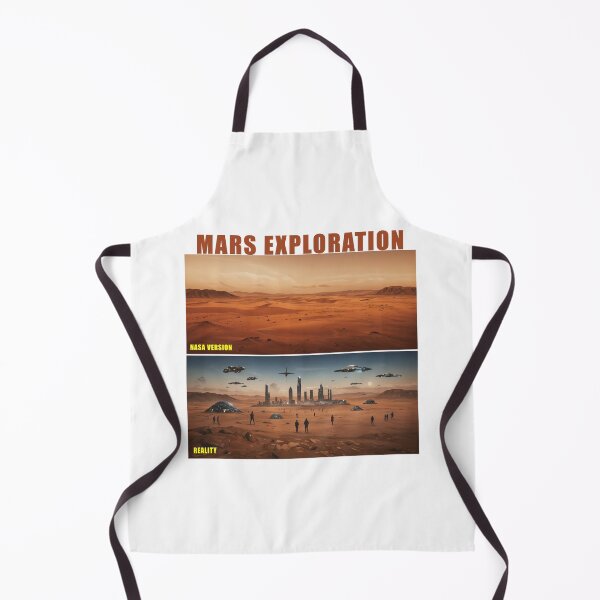 Item preview, Mars Exploration - NASA vs Reality Funny Sci-Fi Design designed and sold by latelierdechris.