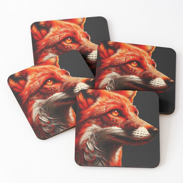 Item preview, wild wolf illustration art abstract designed and sold by  Mudikeys.
