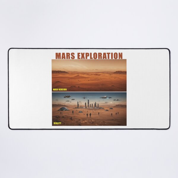 Item preview, Mars Exploration - NASA vs Reality Funny Sci-Fi Design designed and sold by latelierdechris.