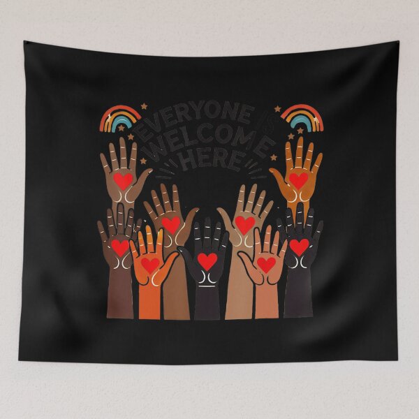 Item preview, Everyone Is Welcome Here Teacher Retro LGBT designed and sold by FantasyFablesC.