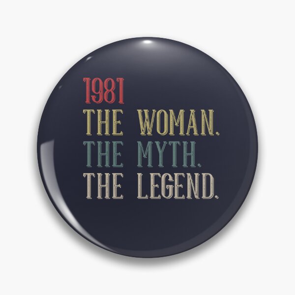 Artikelvorschau, 1981 Die Frau Der Mythos Die Legende Cooles Geschenk zum 44. Geburtstag Lustiges Vintage-Retro-Stil 44 Jahre alte Geburtstagsgeschenke für Frauen entworfen und verkauft von BCNDesign.