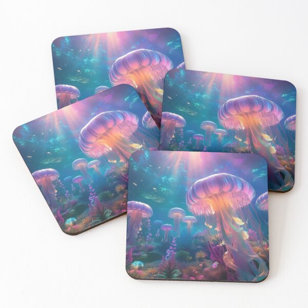 Item preview, Bioluminescent jellyfish in the Ocean designed and sold by Shop_DOUBLEOSOO.