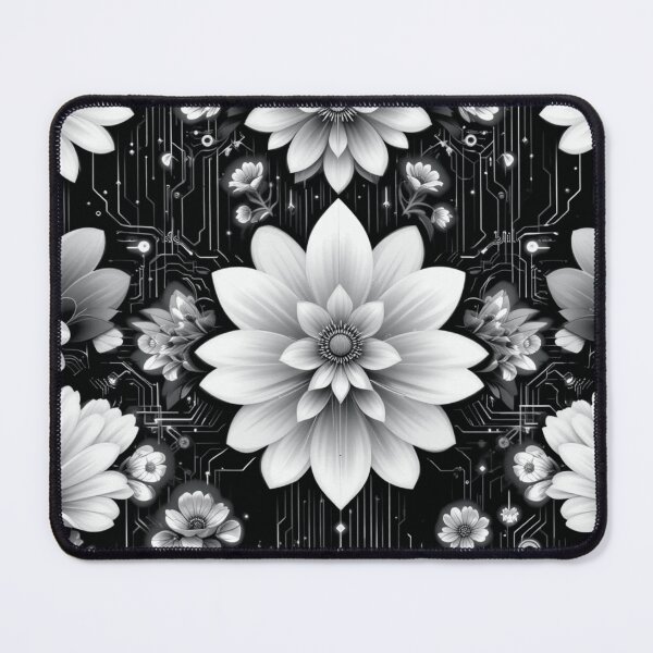 Item preview, Monochrome Flowery designed and sold by ELGN DESIGNS.