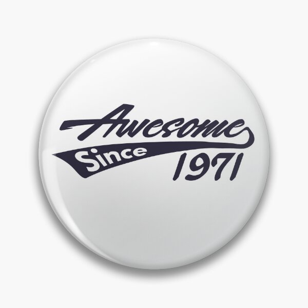 Item preview, Awesome Since 1971 Cool 54th Birthday Gift Funny Retro Vintage Style 54 Year Old Bday Gifts for Women Men designed and sold by BCNDesign.