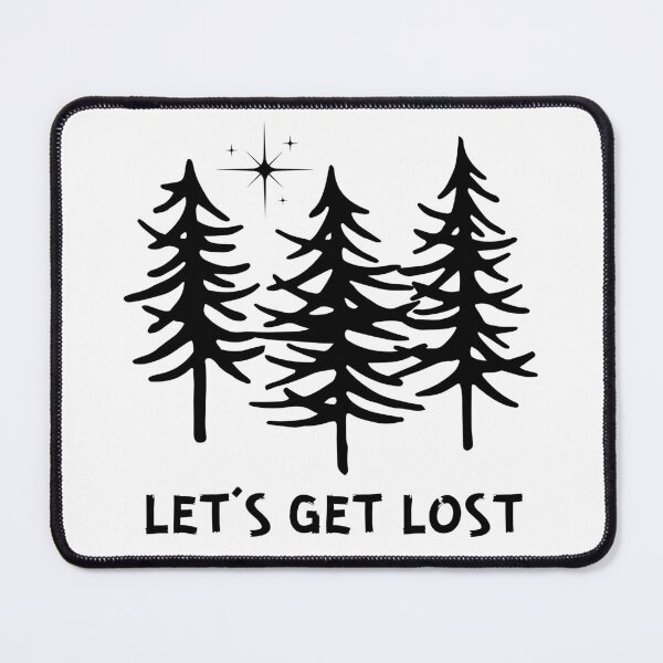 Item preview, Let's Get Lost, Outdoor Adventure, Forest Trees on a Starry Night designed and sold by tumbleweedphoto.
