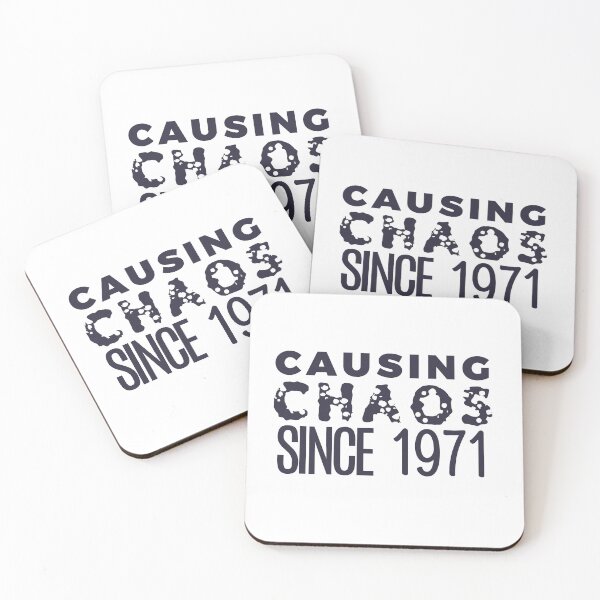 Item preview, Causing Chaos Since 1971 Funy 54th Birthday Gift Cool Humor 54 Year Old Bday Gifts for Women Men designed and sold by BCNDesign.