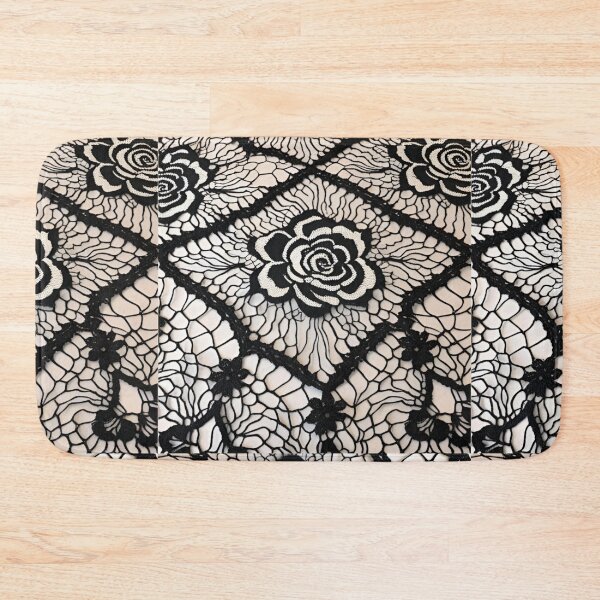 Item preview, Part of Irish crochet geometry black and white roses  handmade designed and sold by Atarac.