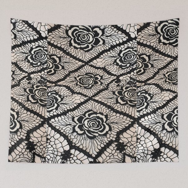 Item preview, Part of Irish crochet geometry black and white roses  handmade designed and sold by Atarac.