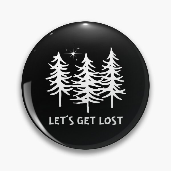 Item preview, Let's Get Lost, Outdoor Adventure, Forest Trees on a Starry Night, White Print designed and sold by tumbleweedphoto.