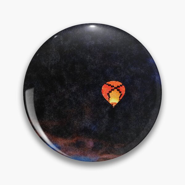 Item preview, Watercolor painting of a hot air balloon floating in a dark sky designed and sold by GestaltImagery.