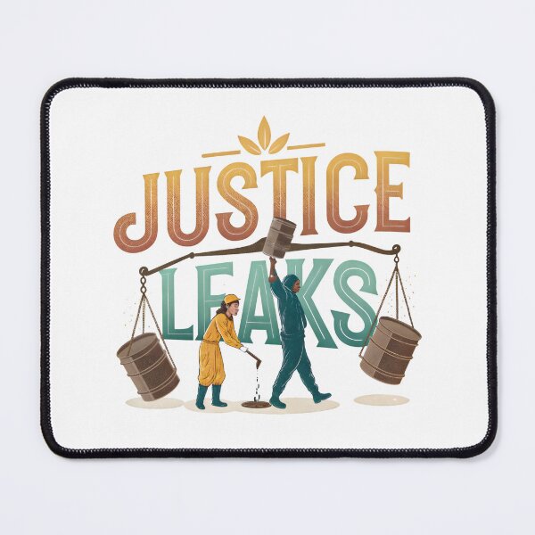 Item preview, Environmental Justice Warrior Tee - Leaking Barrels Balance Scale Activist Art designed and sold by AnnDesignStudio.