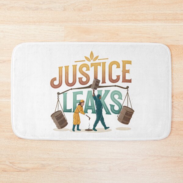 Item preview, Environmental Justice Warrior Tee - Leaking Barrels Balance Scale Activist Art designed and sold by AnnDesignStudio.