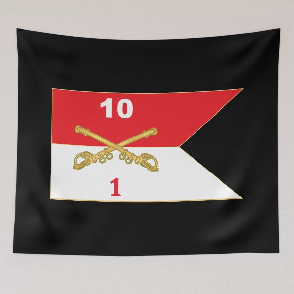 Item preview, 1st Squadron - 10th Cavalry Guidon X 300 designed and sold by Military Insignia Products.