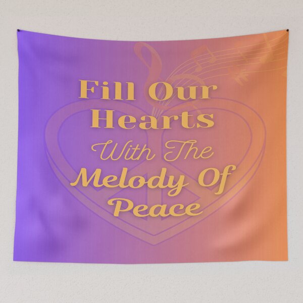 Item preview, Fill Our Hearts With The Melody Of Peace designed and sold by BrightrDayMusicArt.