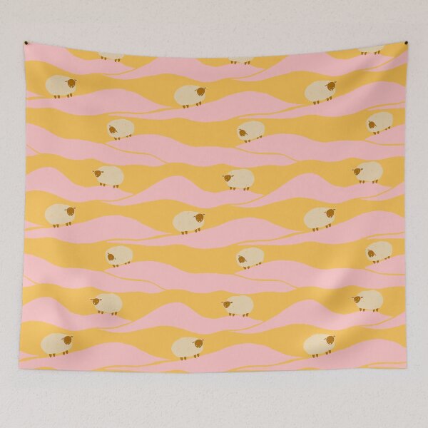 Item preview, Sleepy sheep on rolling hills on sunset designed and sold by aysegulkacar.