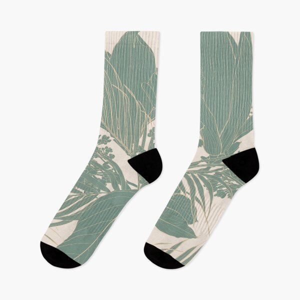 Item preview, Exotic flowers and palm leaves illustration.  designed and sold by MatyKotiv.