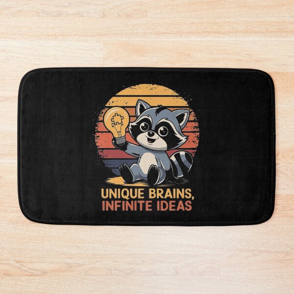 Item preview, Unique Brains, Infinite Ideas - Autism Awareness Raccoon Art designed and sold by love3617.