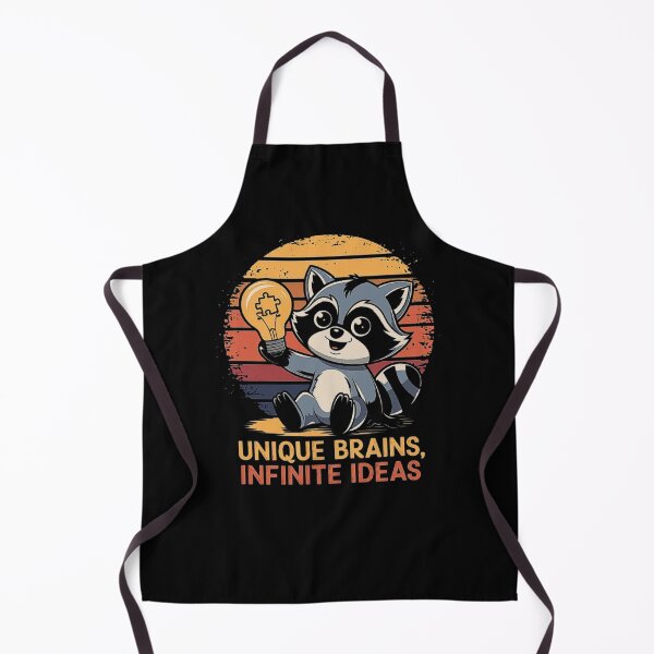 Item preview, Unique Brains, Infinite Ideas - Autism Awareness Raccoon Art designed and sold by love3617.