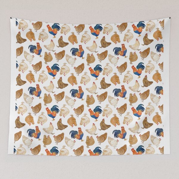 Item preview, Hens and roosters designed and sold by AnaGuziiArt.